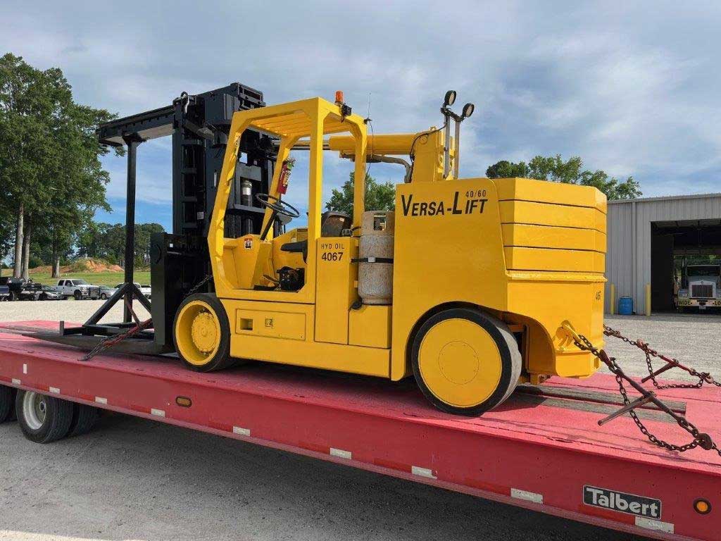 What is a millwright? image of forklift on a truck.